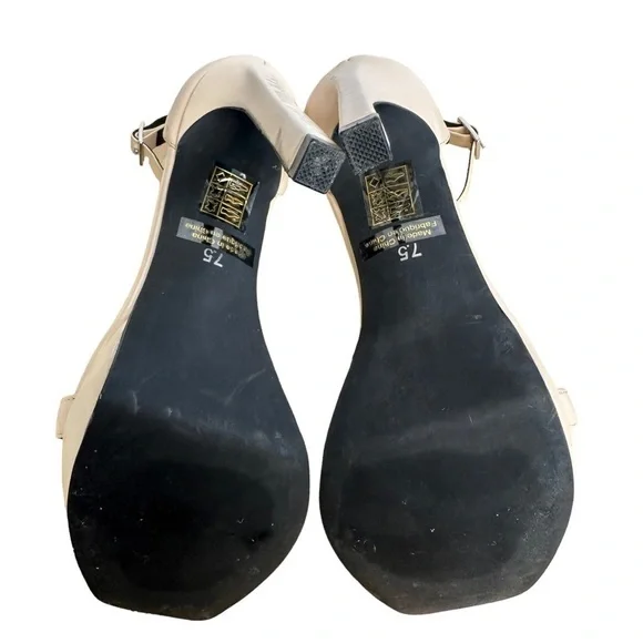 Jeffrey Campbell Nude Platform Heels Sandal Strap 7.5 - Picture 10 of 14